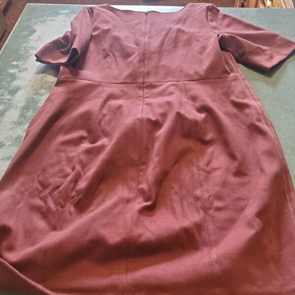 MM Lafleur The Narie Dress - Textured Ponte  chocolate sz 2+ - Picture 4 of 6